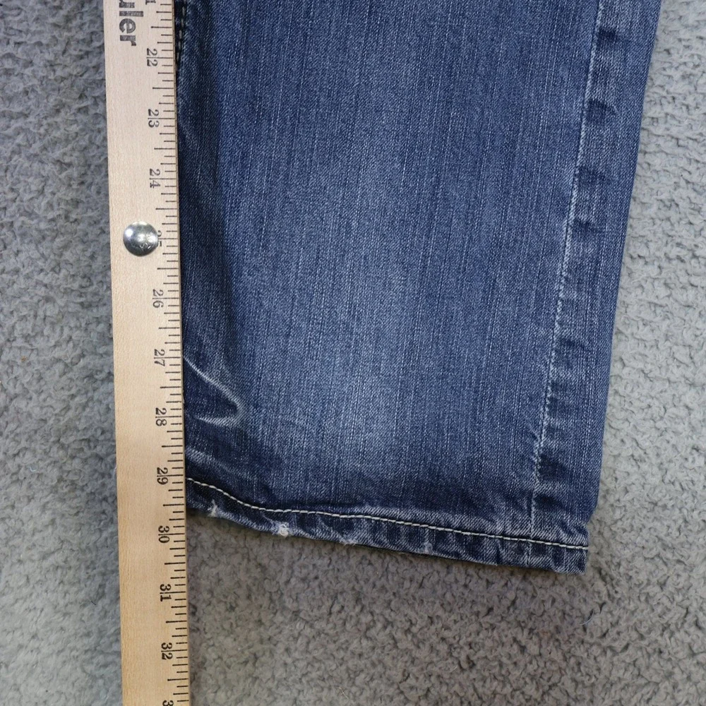 BKE Carter Mens Relaxed Straight Leg Blue Jeans 34S Medium Wash ABM20116